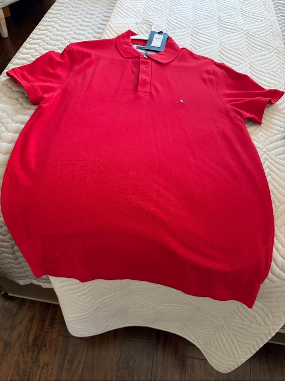 Tommy Hilfiger Men's Bright Red Short-Sleeve Polo